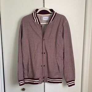 Frank & Oak Burgundy Varsity Jacket